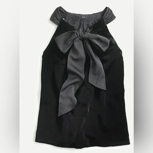 J.Crew $98 Velvet Tie-Neck Halter Top Bright Fuchsia M P2P 19-20” EUC